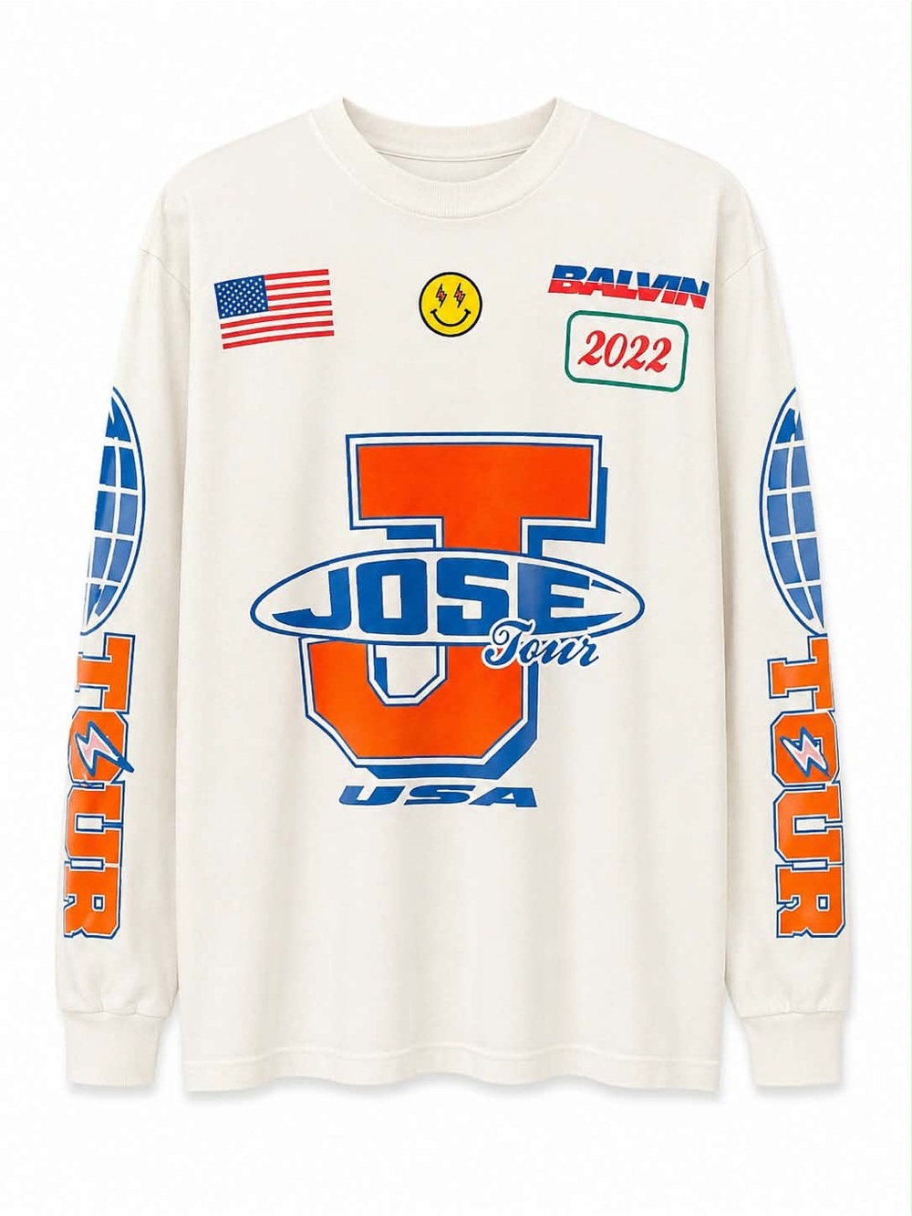 4/$20➡️ J. Balvin Jose Tour USA Graphic Long Sleeve Tee – Size Large *Flaw